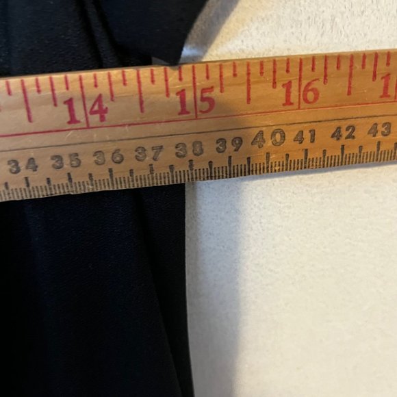 Vintage Miss Joni Dress Tiered Layer Ruffles Short Sleeve Black Career - Picture 5 of 11